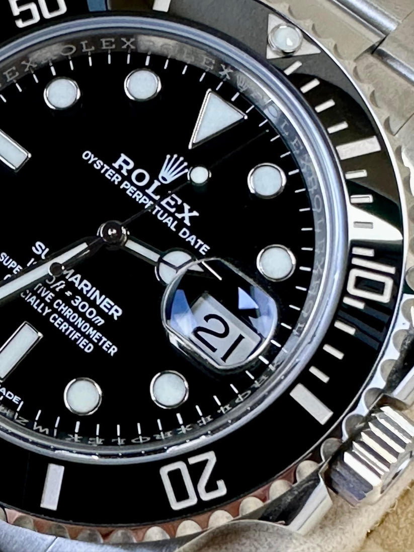 Rolex Submariner Date Silver And Black