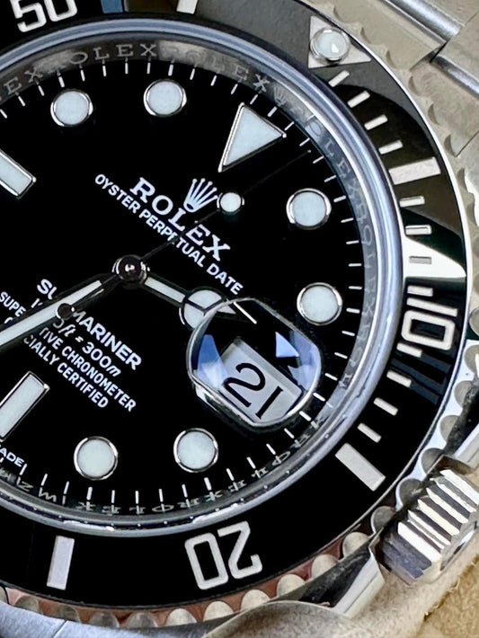 Rolex Submariner Date Silver And Black