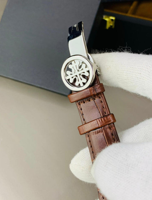 Patek Plippe – Brown Silver Leather Edition