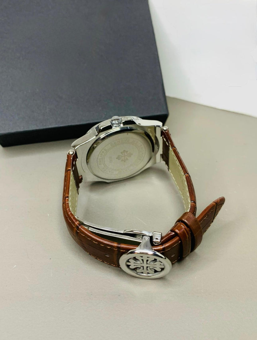 Patek Plippe – Brown Silver Leather Edition