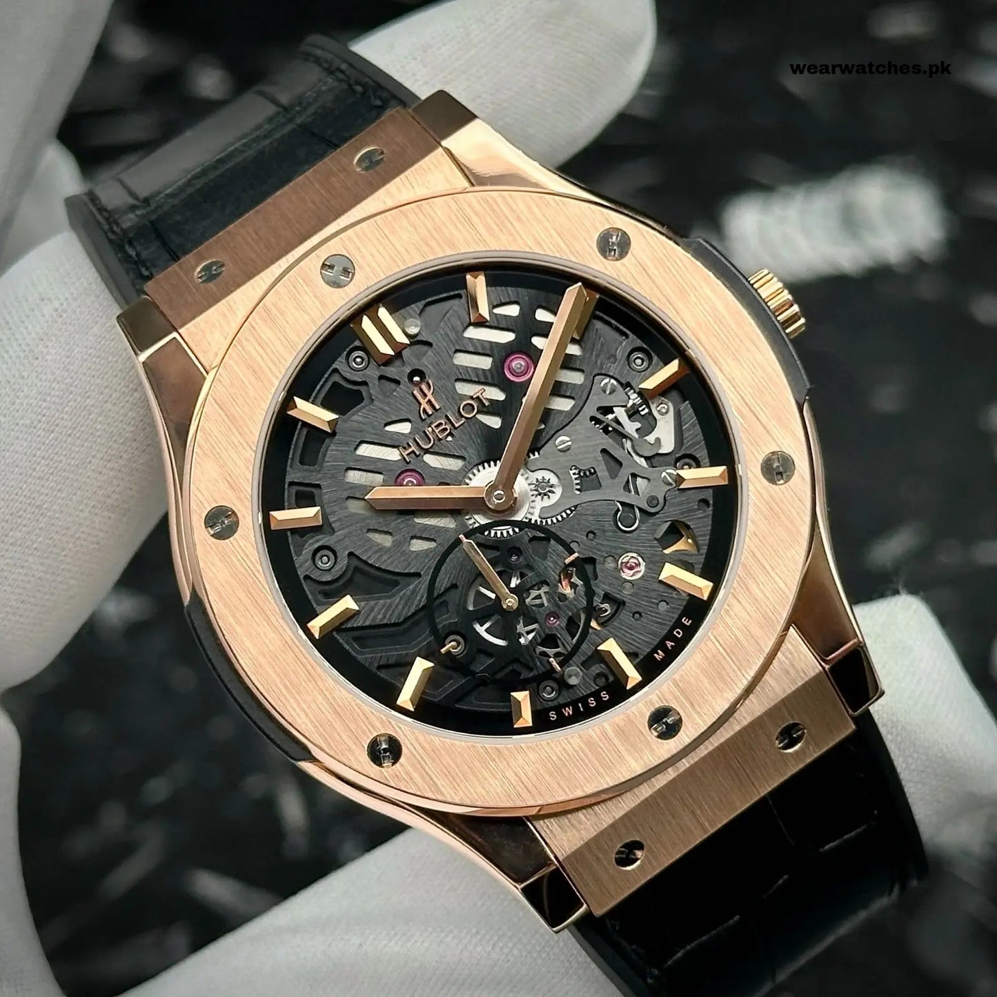 Hublot Classic Fusion Aero Fusion Skeleton Rose Gold