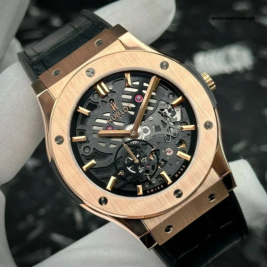 Hublot Classic Fusion Aero Fusion Skeleton Rose Gold