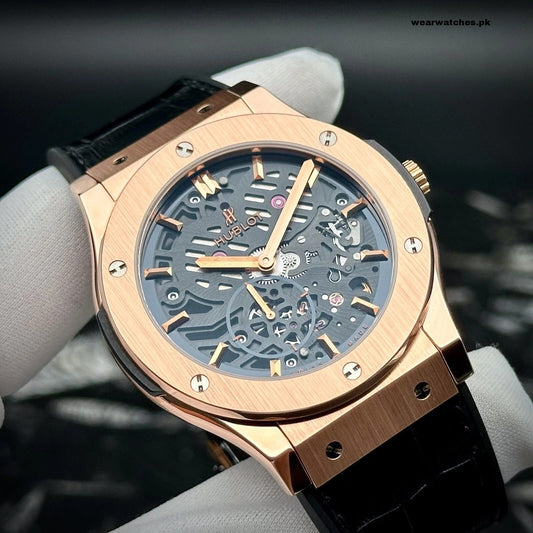 Hublot Classic Fusion Aero Fusion Skeleton Rose Gold