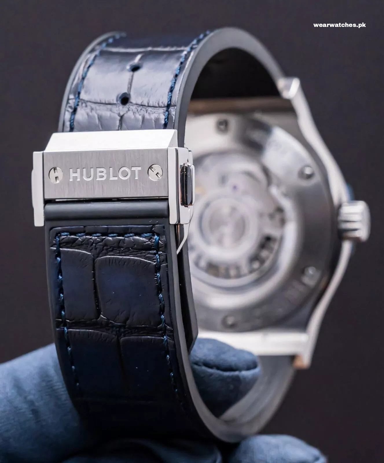 Hublot Classic Fusion Blue Dial - Black leather