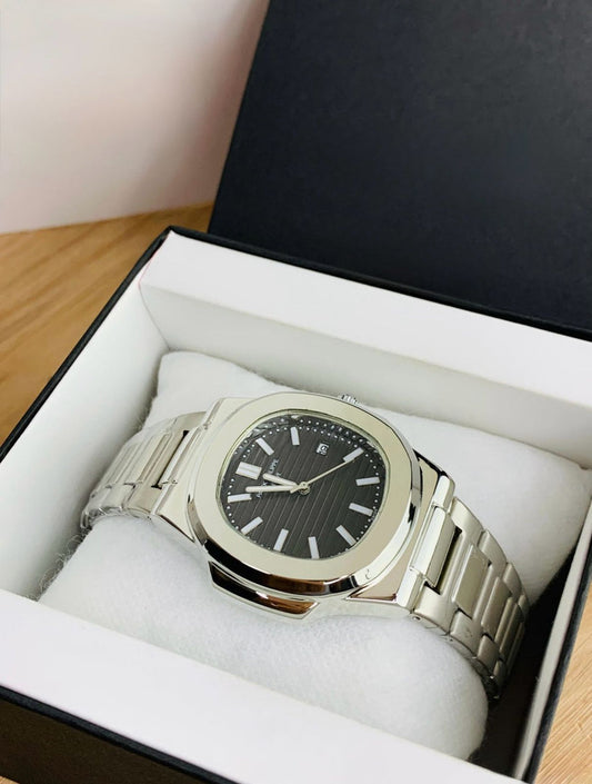 Patek Philippe Nautilus Silver - Black