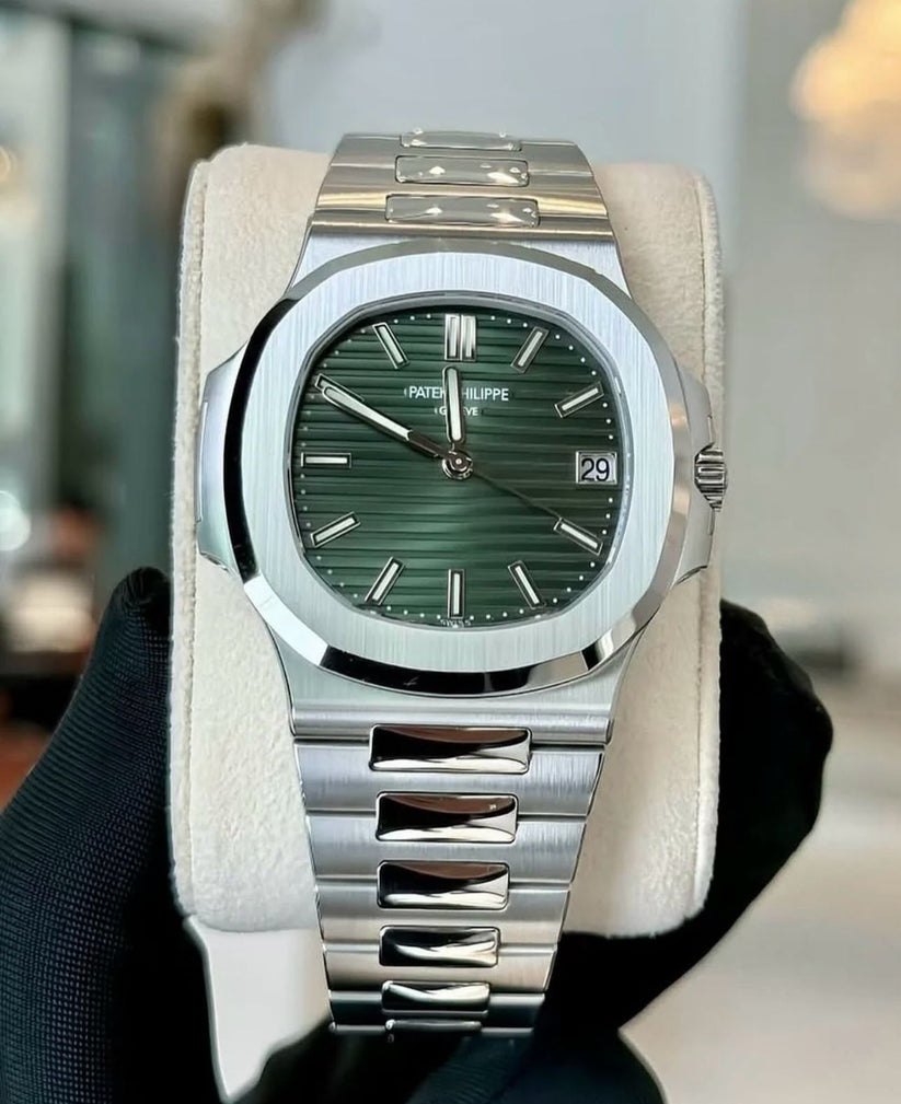 Patek philippe Nautilus Silver - Green